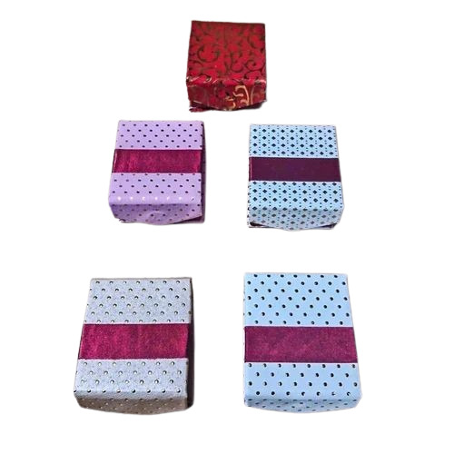 Earring Jewellery Box - Rexine Material, Rectangle Shape, Weight: 100g, Color: White | Attractive Design, Customizable Size