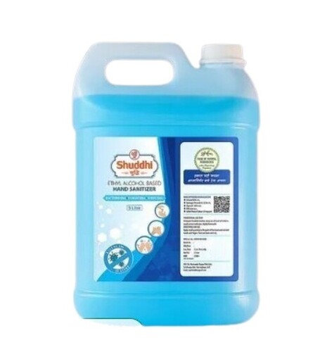 Hand Sanitizer 5 Ltr - 5 Liter Pack, Blue Color | Long Shelf Life, Skin Friendly, Properly Packed, Kills 99% of Germs, Multiple Use