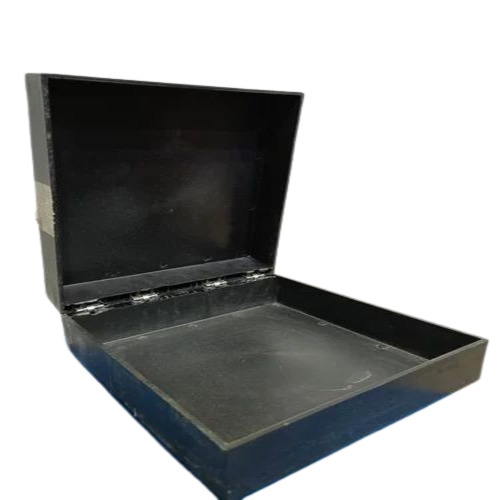Jewelry Empty Box - Plastic Material, Rectangle Shape, Plain Black Design | Customizable Size, Attractive White Color