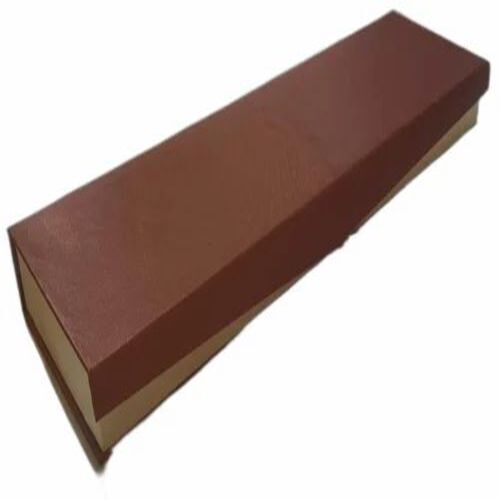 Leather Chain Jewelry Box - Leather, Rectangular Shape, Brown Color, 3mm Thickness | Customizable Size and White Color Option