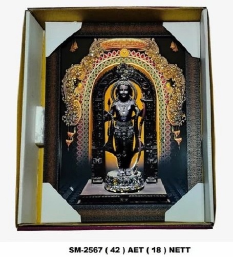 Lord Ram - Lightweight Plastic Photo Frame 12x8 Inches Vibrant Colorful Design Easy to Clean Ideal for Home Decor Perfect for Gifting