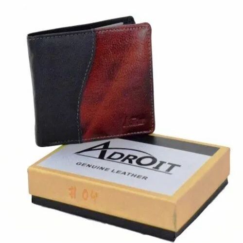 Men's Leather Bi-Fold Wallet - Brown, Foldable with Coin Pouch | Attractive Design, Customizable Size