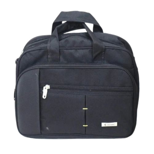 Office Hand Bag - Matte Black, 16-Inch Size with 5 Compartments | Premium Matty Material for Versatile Office and Everyday Use