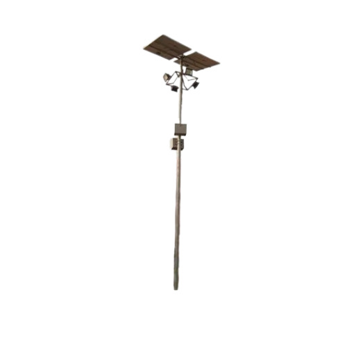 Solar High Mast Light - 12V Input Voltage, 10m Diameter, White Lighting Color | IP66 Rated, 5-Year Warranty, 36-Hour Battery Backup