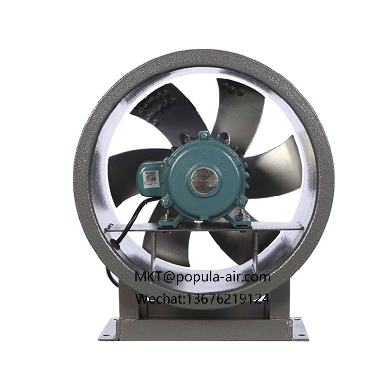 T35-3.55A-0.18KW with volume 2981CMH pressure 78 Pa POPULA Axial Flow Fan Post Industrial Exhaust Fan Warehouse Workshop Exhaust