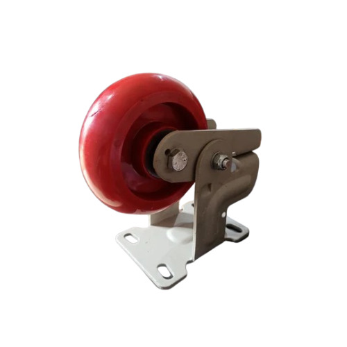 Trolley PU Caster Wheels - 500kg-1000kg Load Capacity, Red/Yellow/White/Black Colors - Swivel Design, Polished Finish for Industrial Use