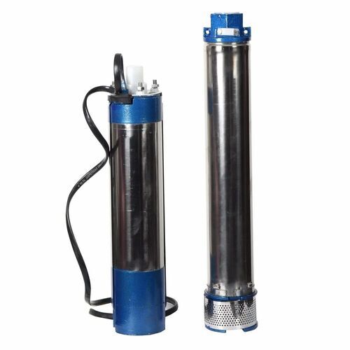 2 HP Submersible Pump - Metal, Customized Size, Silver | AC Powered, Single Phase, 240 V, 100-500 LPM Discharge, 24-Month Warranty