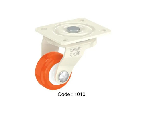 Single Wheel Puff Caster - Stainless Steel, 30mm Diameter, White/Gray/Red Colors - 100kg Load Capacity, 18G Plate Gauge, Powder Coated Finish