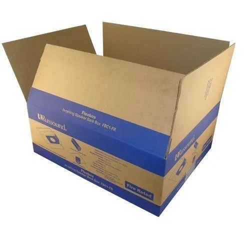 7 Ply Printed Corrugated Paper Box - Durable, Eco-Friendly Material | Various Colors, Rectangle Shape for Food Packaging