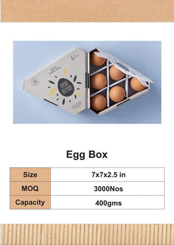 Corrugated Egg Boxes - Durable Kraft Paper, Various Colors | Eco-Friendly, Rectangle Shape, Ideal for Gift & Crafts, Personal Care, Pharmaceutical