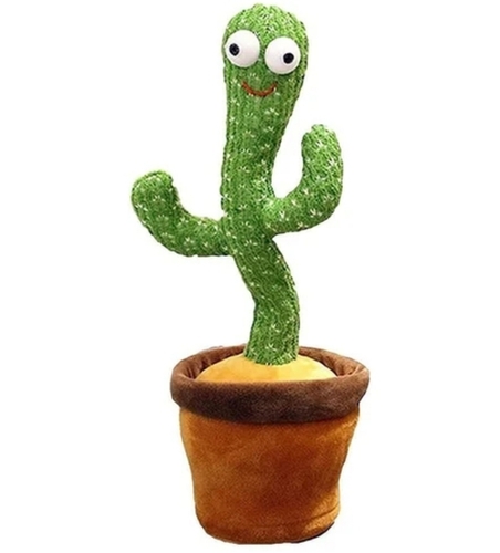 Dancing Cactus Plush Toy - Durable Plastic, Battery Operated, Engaging Entertainment, Colorful Design, Interactive Music Playback, Cute Expression, Fun for Kids