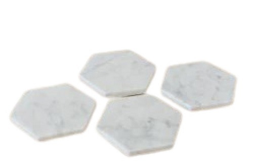 Designer Stone Tea Coaster - Round | Lightweight White Finish Various Sizes Available Low Maintenance Long Lasting Durability