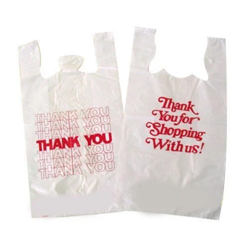 Flexo Printed Plastic Bags - Color: White