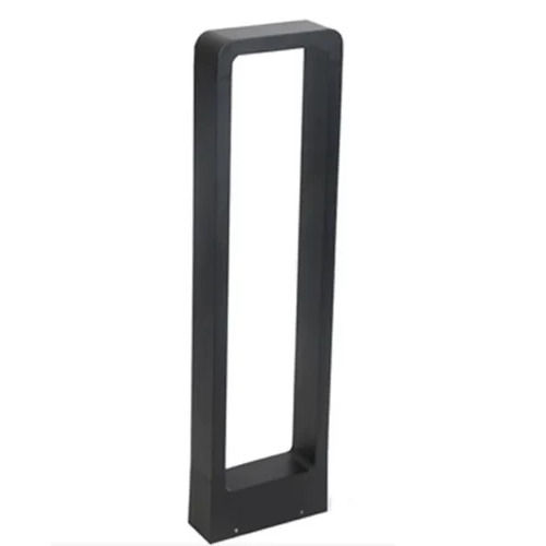 Garden Bollard Light - Aluminium Die Cast Housing, 600x163x57 mm Dimensions, Black Color | Toughened Glass Optic, Base Plate Mounting