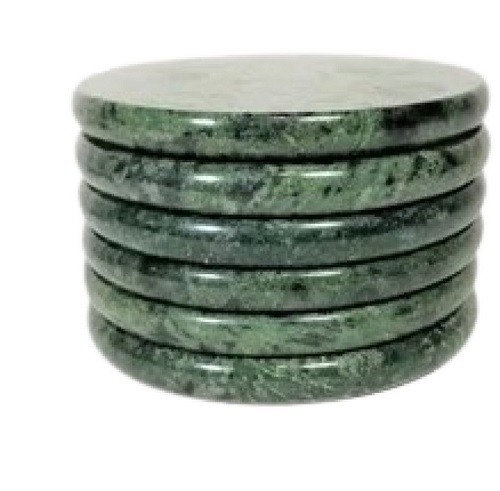Green Marble Coaster - Polished Marble Various Colors Available | Fancy Design Lightweight Long-Lasting Finish Low Maintenance Needed