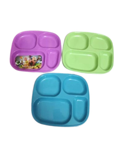 Kanjak Plastic Plates - Durable Plain Plastic, 7x7 Inches Square Polished Finish | Available in All Colors, Very Good Quality