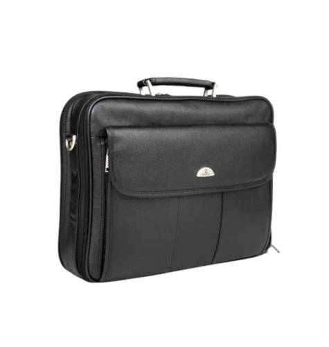 Leather Laptop Bags - Leather, Customized Size, Black | Zipper Closure, Attractive Design, Durable & Comfortable for Men, 1 Year Warranty
