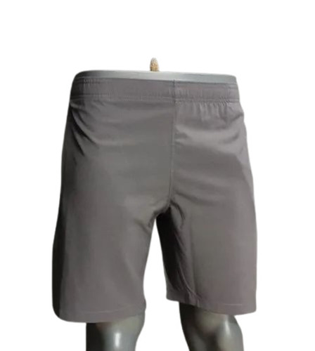 Men's Polyester Sports Shorts - Available in S, M, L, XL, XXL, XXXL | Plain Grey Design, Handwash and Machine Wash Compatible