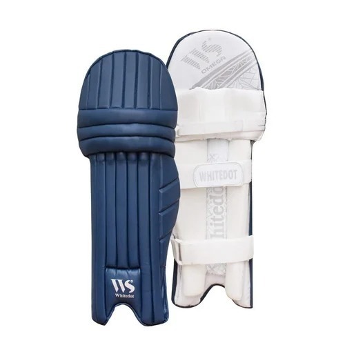 Navy Blue Cricket Batting Pad - PU Material, Size Large, Unisex Design | Lightweight, Durable, Best Quality, Adjustable Fit