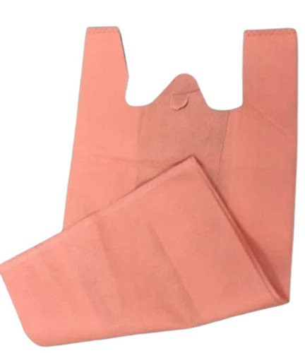 Peach Hdpe Carry Bag - 5 Kg Capacity, W Handle, Plain Design | Multi Color, Customized Size, Grocery Usage