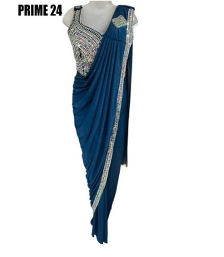 Ready To Wear Party Lycra Saree