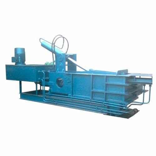 Scrap Baling Press Machine - Mild Steel, Baling Chamber 60x24x22 Inches, Blue | 60 Bales/Hour Capacity, Semi-Automatic Operation, 30 HP Motor Power