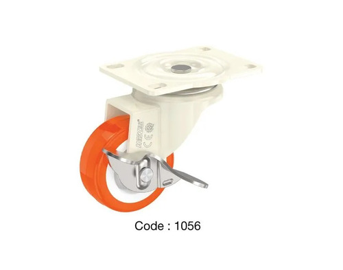 Single Wheel Puff Casters - Stainless Steel 45mm Diameter 14 Gauge Plate 450kg Load Capacity | Industrial Use Available in White and Gray