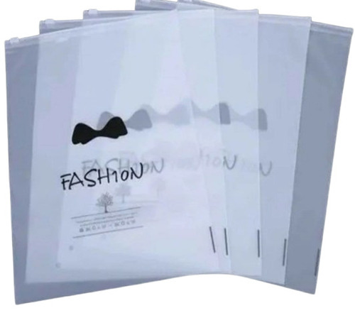 Slider Zip Lock Bag - LDPE, 8 x 12 Inch, White | 3 Side Sealed Printed Pouch, Flexographic Printing Technique