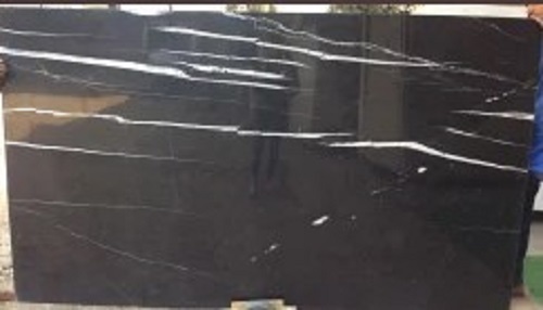 Black Marquina Marble Slab - Various Sizes Available, Polished Finish, Long Lasting, Easy to Wash, Low Maintenance, True Value of Money