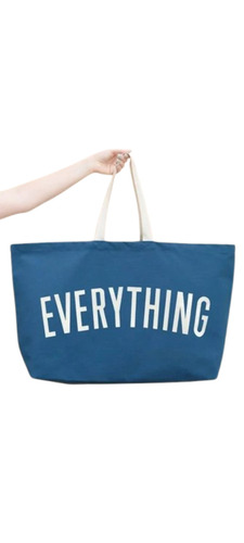 Canvas Tote Bag - Light Weight Washable Attractive Blue Design with Open Lock System and Customized Size