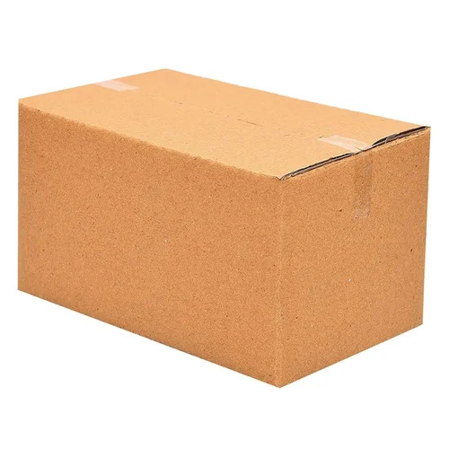 Brown Cardboard Box - Kraft Paper Material, Rectangle Shape, Natural Brown Color | Durable, Eco-Friendly, Versatile Packaging Solution