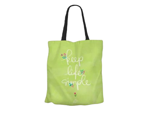 Canvas Tote Bag - Lightweight Customized Size Attractive Green Color | Washable Moisture Proof Long Handle Strap Flexiloop Handle Ideal for Shopping