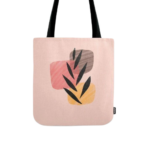 Cotton Shopping Bags - Customized Size Attractive Multicolor Design Light Weight Is Washable with Long Handle Strap