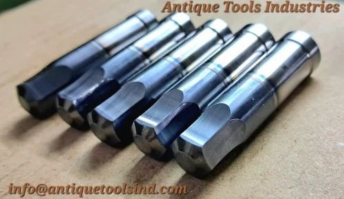 Die Punches - HSS Body, 4 Inch Length, 6 mm Tip Size | Silver Hex Punch for Industrial Applications