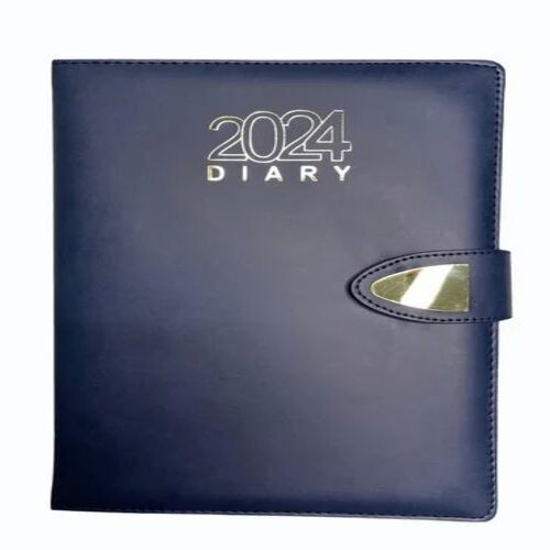 Executive Diary - PU Leather Soft Cover, Glue Bound Design, Elegant Blue Color for Office Use