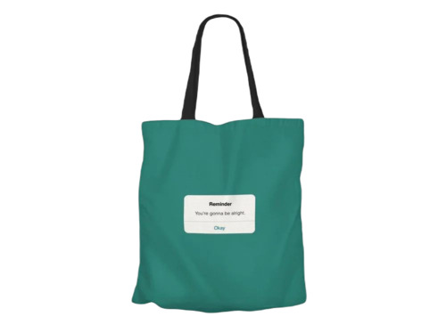 Cotton Tote Bag - Light Weight Very Good Washable Quality | Green Color Customized Design with Open Lock System and Comfortable Handles