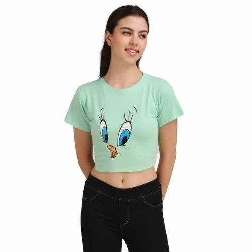 Half Sleeve Crop Top