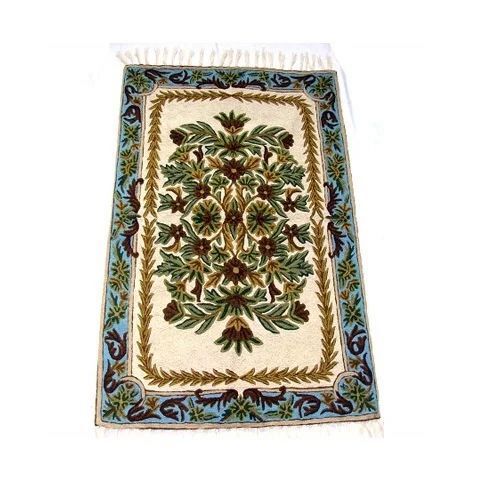 Kashmir Wool Chain Stitch Rugs