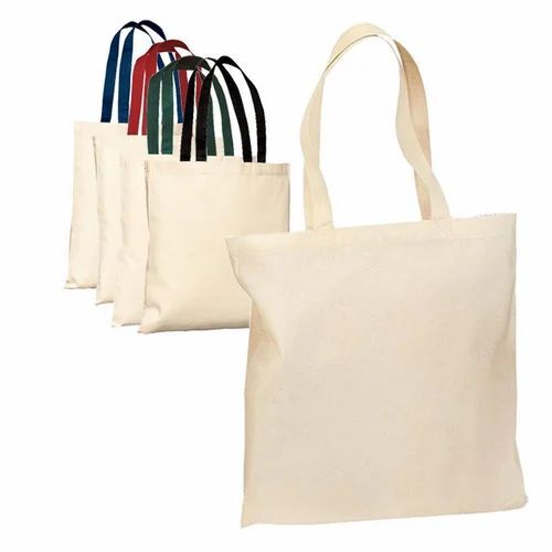 Plain Cotton Carry Bag - Color: Off White