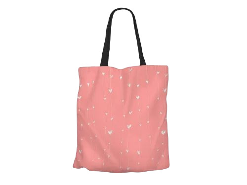 Printed Canvas Tote Bags - Cotton Fabric Customized Size Light Pink Color | Very Good Quality Washable Lightweight Open Design with Handles