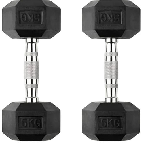 Rubber Hex Dumbbell