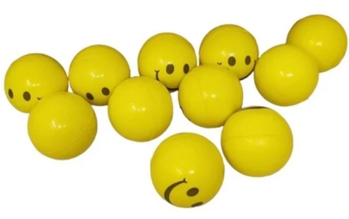 Smiley Foam Ball - Foam Material | Vibrant Yellow Color, Lightweight Design, Fun Bouncy Performance, Easy to Grip for Indoor/Outdoor Play
