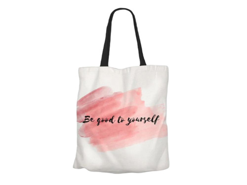 Washable Printed Tote Bags - Cotton Fabric, Customized Size, Light Weight, Pink Color, Open Lock System, Plain Design, With Handles
