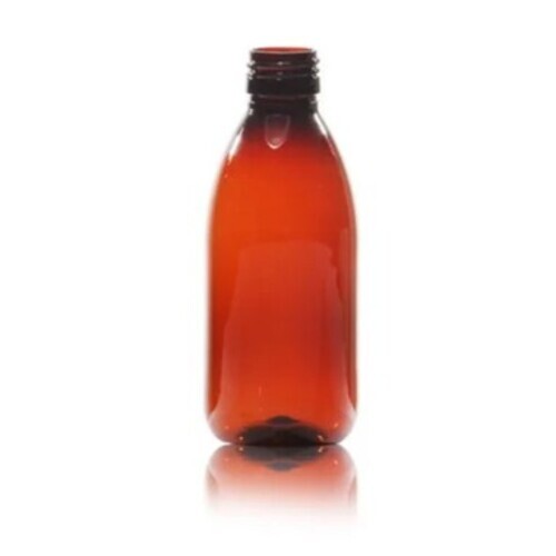 150ml Amber PET Bottle - 16.5g Weight, 25mm Screw Neck | Pharmaceutical Use, Oval Shape, Ideal for Syrup Storage