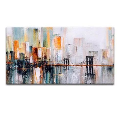 Abstract Canvas Painting - 42x70 Inch , Premium Quality Fade-resistant Colors With Inspirational Quote, Frameless Matte Finish Ready To Hang