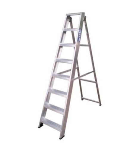 Aluminium Step Ladder - 5-Step Silver Design, Ideal for Household Use and Fire Department Applications