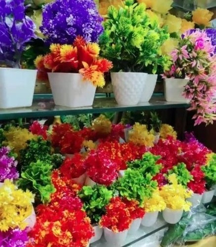 Artificial Flowers - Standard Size, Multi-Color Options: Black, Green, Light Green, Light Red, Orange, Pink, Purple, White, Yellow | Dust Resistant, Easy Washable, Eco-Friendly Decoration for Home, Wedding, and Party Events