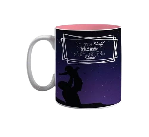 Blue Ceramic Coffee Mug - 250 ml Durable and Fine Finished Printed Design Polished Surface Perfect for Gifting
