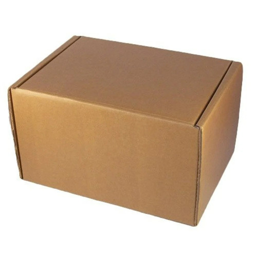 Brown Rectangle Corrugated Box - Kraft Paper,  Durable & Eco-Friendly | Various Colors, Suitable for Gift & Crafts, Personal Care Packaging