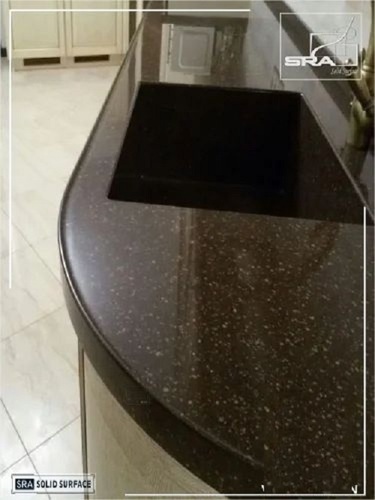 Brown Solid Surface Kitchen Countertop